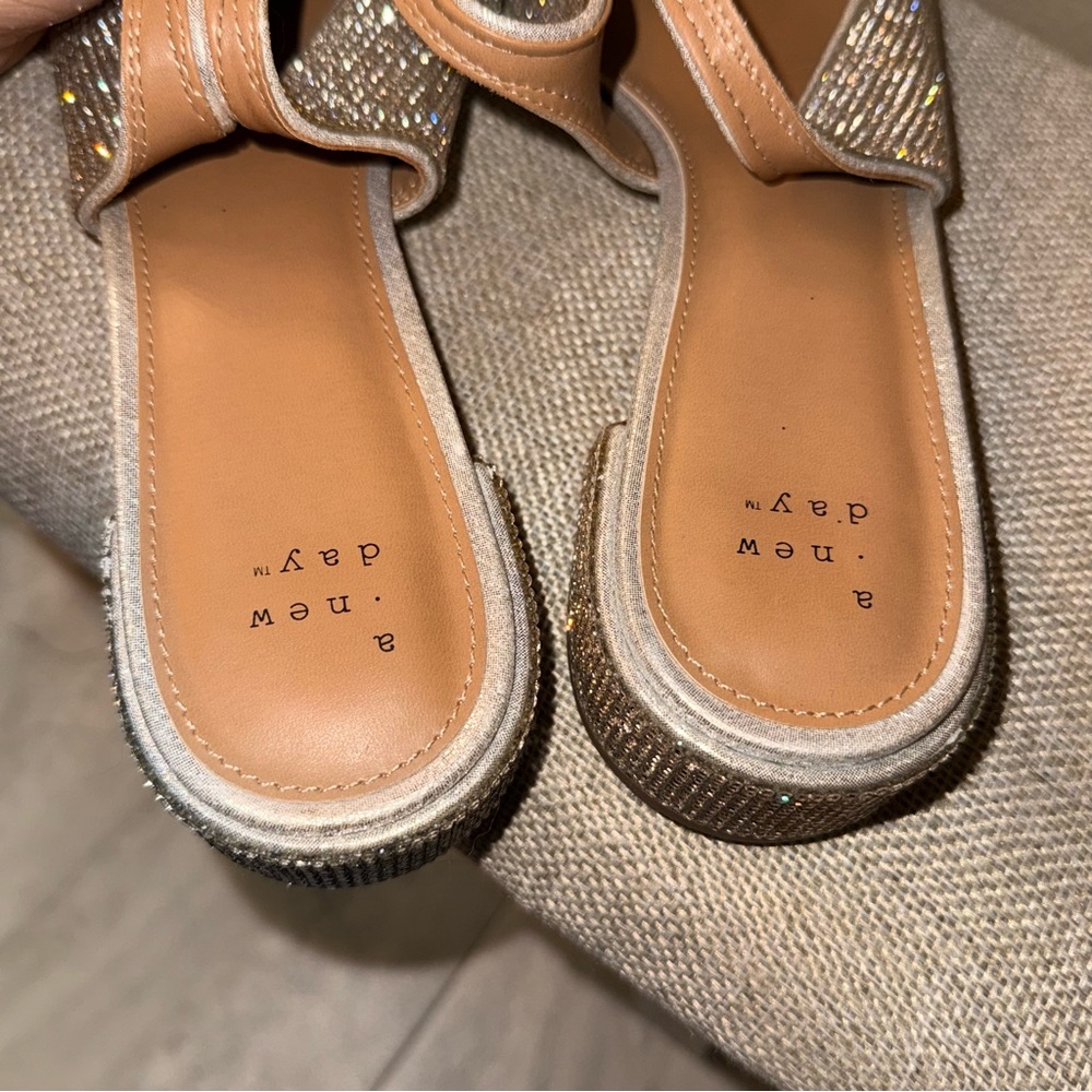 a new day Glittering silver Slingback Flats - Picture 2 of 5